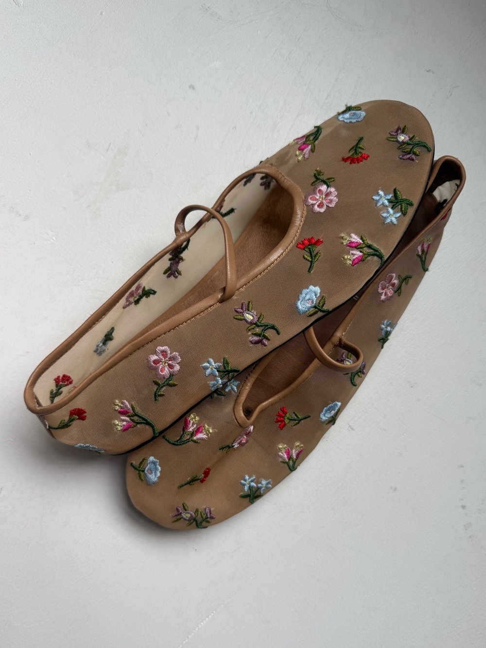 Jeffrey Campbell Dancer Floral Embroidered Mesh Mary Jane Flats - Picture 7 of 13